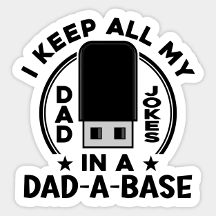 I Keep All My Dad Jokes Daddy Husband Fathers Day Sticker